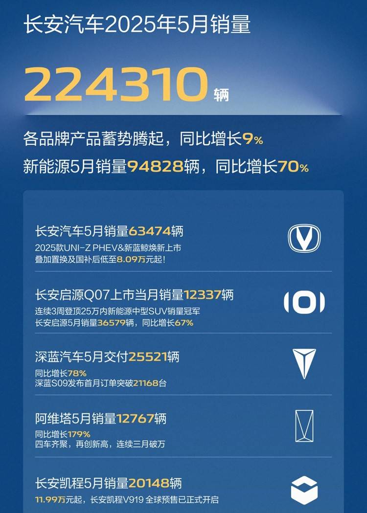 5月“自主5强”销量一览！