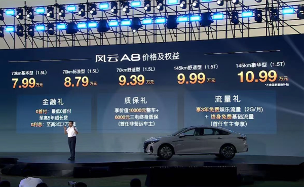拆解式发布会，安全性不遮掩 奇瑞风云A8上市7.99万起