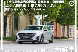 17万公里老车当众拆解。真省、真值、真安全！售7.99万元起，风云A8上市