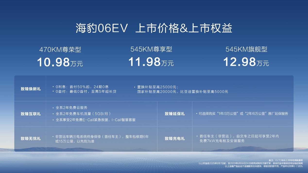 比亚迪全新家用轿跑！海豹06EV上市售价10.98万元~12.98万元