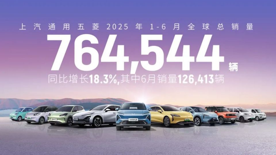 上汽通用五菱上半年新能源销量413,314辆 连续6个月同比增长超50%