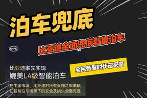 为智能泊车兜底，比亚迪天神之眼车型车主乐开花，出问题后官方担责。