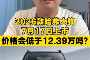 2026款哈弗大狗预计7月17日上市