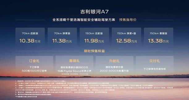 任贤齐代言！银河A7预售10.38万起，2.67L油耗+2100km续航重塑家轿标杆
