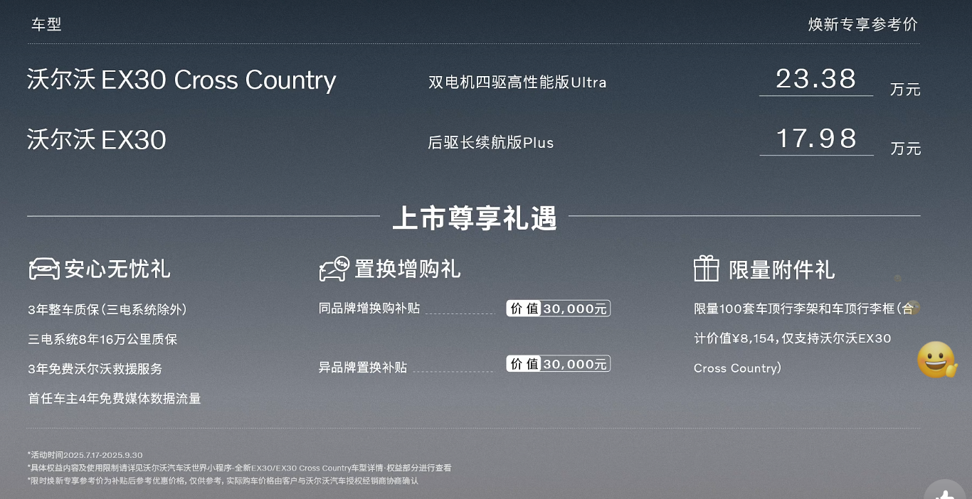 纯电出行新境界 沃尔沃EX30 Cross Country正式上市！