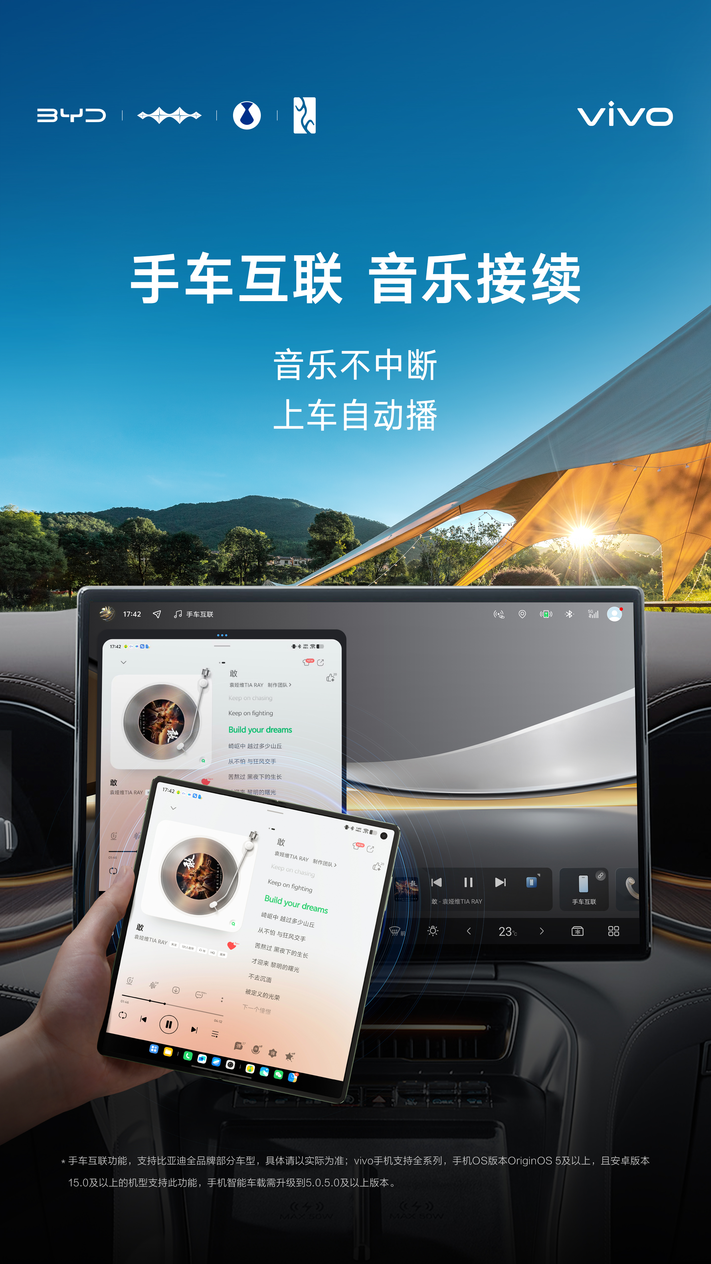 全手机品牌支持的手车互联，比亚迪车主用车体验再升级！