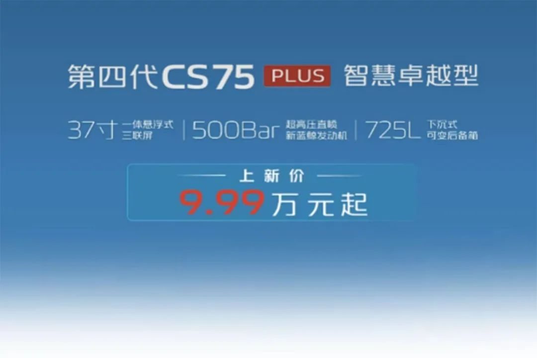 【E汽车】长安CS75 PLUS智慧卓越型上市