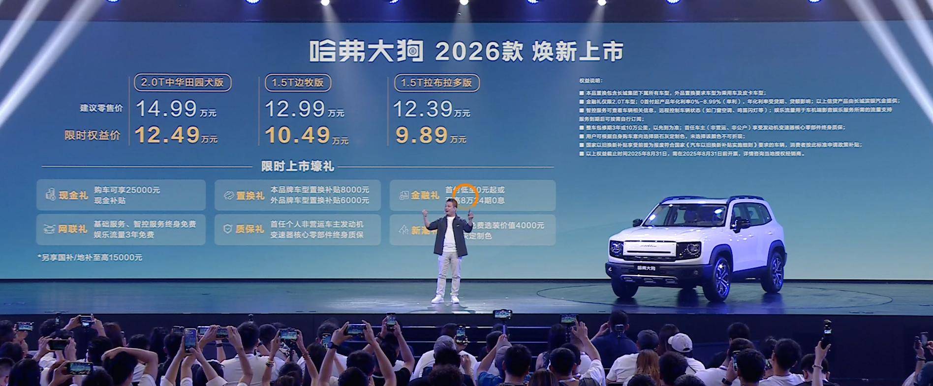 2026款哈弗大狗上市：9.89万起重新定义轻越野玩家新基准