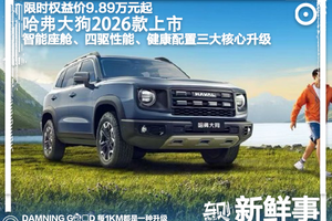 哈弗大狗2026款上市：豪华提升+快拆前脸！限时权益价9.89万元起