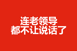 连老领导都不让说话了