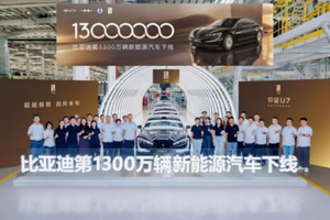 比亚迪第1300万辆新能源汽车下线，潘展乐成为仰望U7形象大使