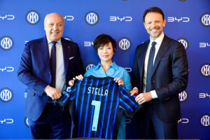 比亚迪成为国际米兰足球俱乐部全球汽车合作伙伴