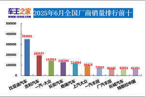 2025年6月汽车销量排行榜 问界M8热销