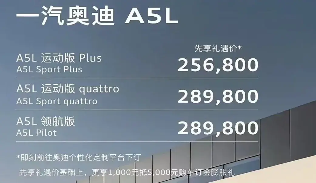 一汽奥迪A5L，8月上市，和上汽奥迪A5L Sportback该怎么选？