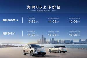 全系搭载天神之眼C、云辇-C，比亚迪中型SUV海狮06上市，13.98万起打造出行新体验