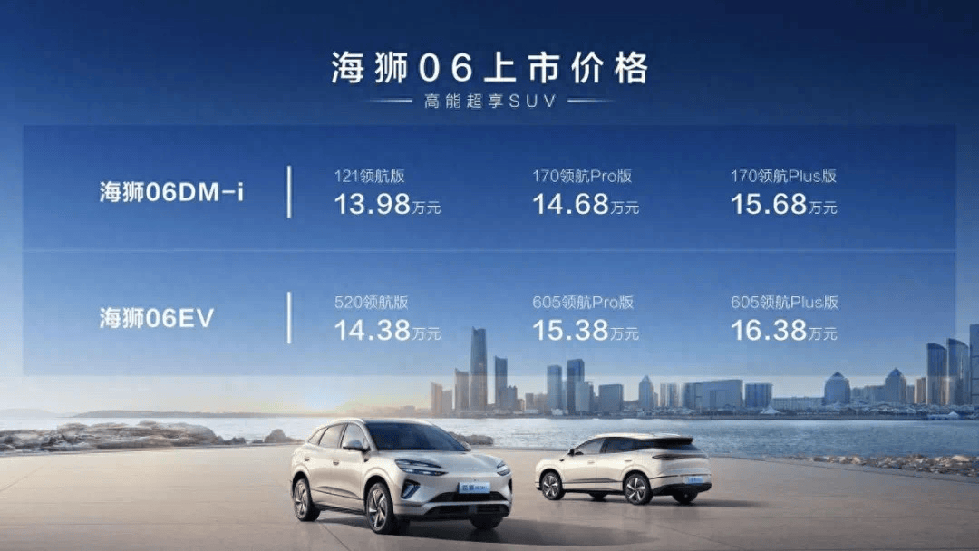 售价13.98万起，比亚迪海狮06让更多人享受高阶智驾