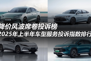 2025年上半年车型服务投诉指数排行：降价风波席卷投诉榜