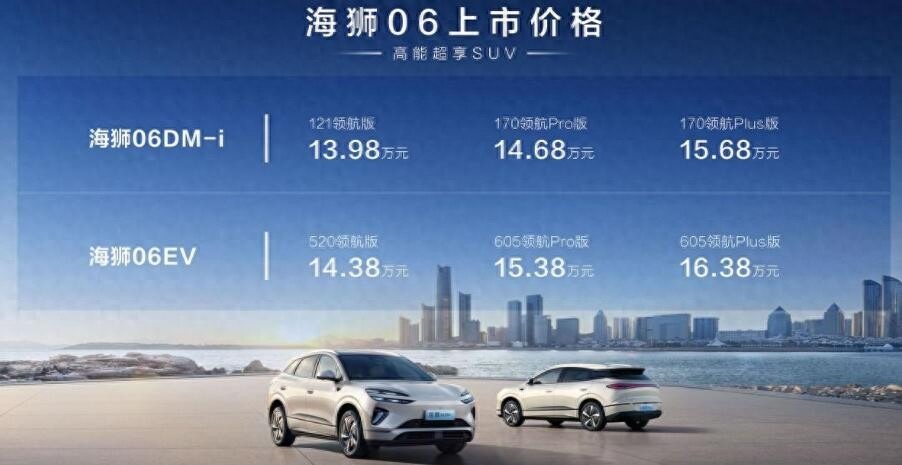 高能超享SUV，比亚迪海狮06西安区域上市 售价13.98万-16.38万