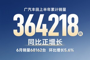 油电共进！广汽丰田上半年销量逆势而上，智电跃迁引领合资新未来