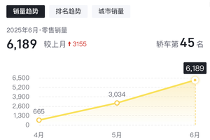 6月汽车销量排行榜：两款车型破4万，问界M8首破2万排SUV第三