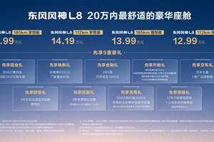 12.99万元起 东风风神L8预售 冰箱/彩电/大沙发全都有