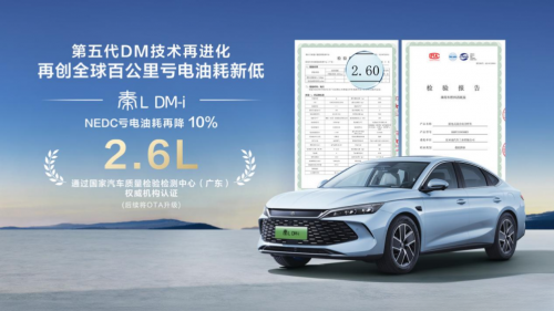 百万车主数据筑基?比亚迪秦L DM-i油耗创新低!