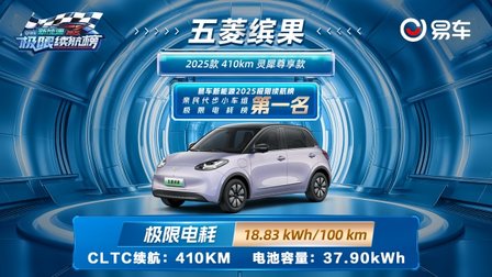 实力登顶！缤果斩获亲民小车极限电耗冠军