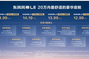 20万内最舒适豪华座舱来了！东风风神L8预售12.99万元起