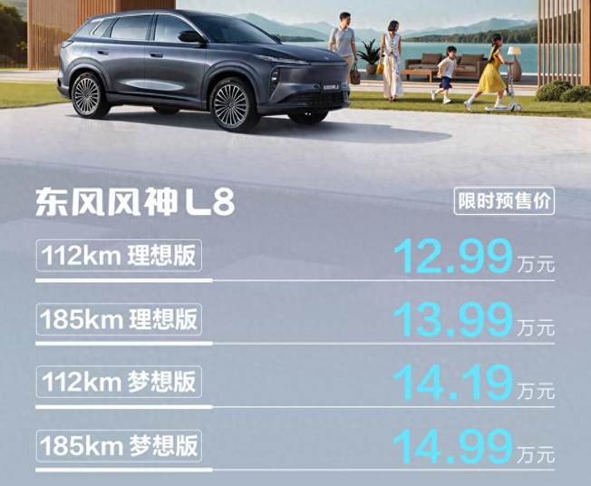 "大家好智混SUV"东风风神L8启动预售 价格12.99-14.99万