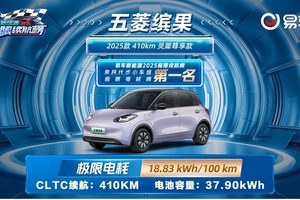 实力登顶！缤果斩获易车亲民小车极限电耗冠军