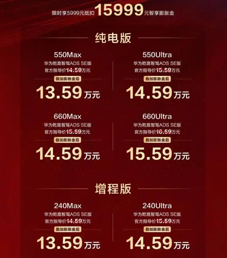 全系标配华为乾崑智驾 2026款深蓝L07上市 售价13.59-15.59万