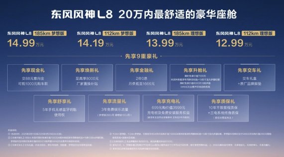 20万内最舒适豪华座舱来了！东风风神L8预售12.99万元起