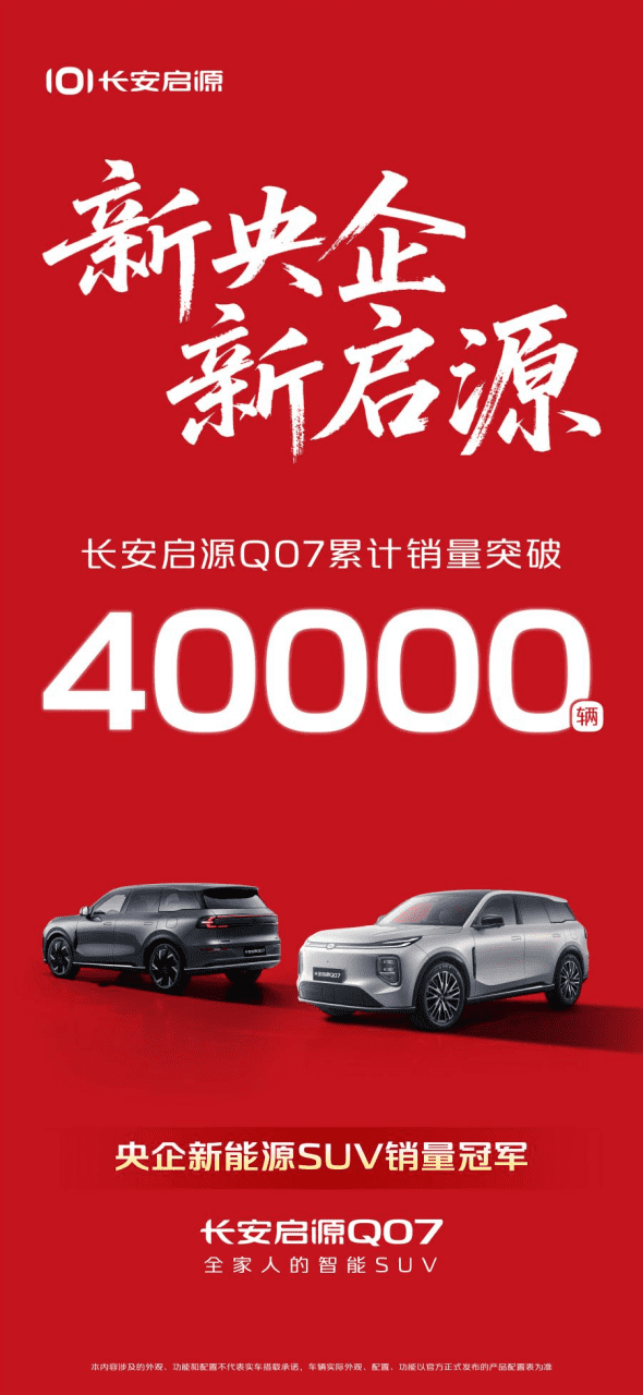 长安启源7月交销量劲增 成为央企新能源一哥