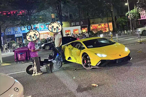 外卖员撞上兰博基尼跑车案例解读：禁止掉头路口能否左转存在争议