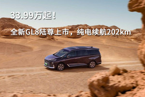 33.99万起！全新GL8陆尊上市，纯电续航202km