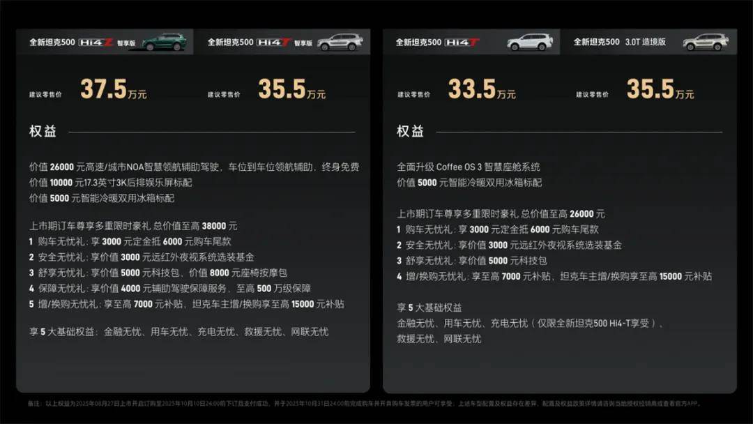 再续千年“中国智慧” 全新坦克500上市起售价33.5万元
