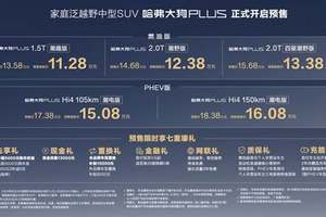 强调家庭泛越野，哈弗大狗PLUS开启预售
