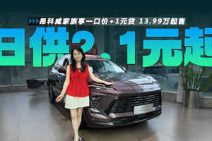昂科威家族享一口价+1元贷 13.99万起售 日供2.1元起