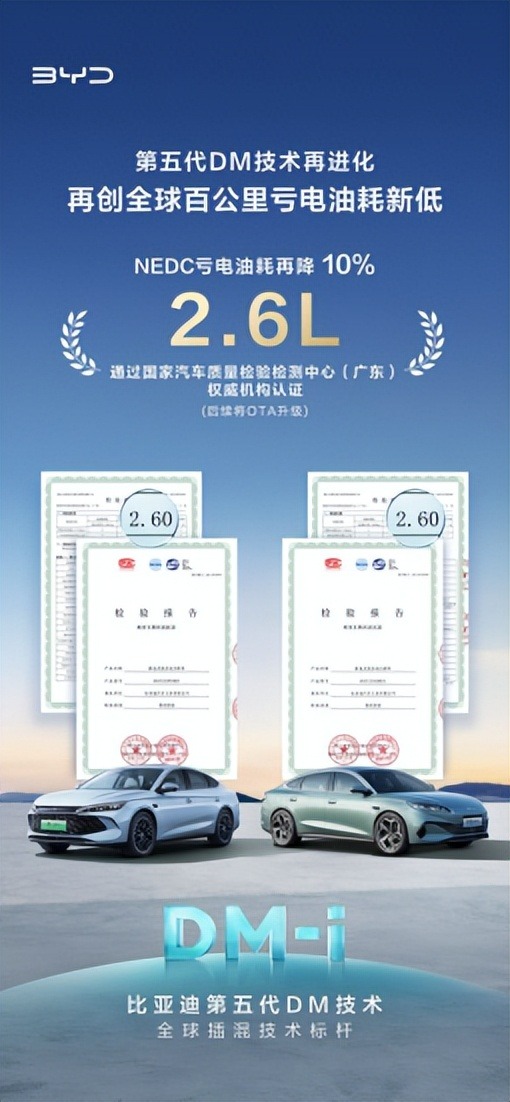 比亚迪第五代DM技术再进化，所有新老车主都能免费升级享受