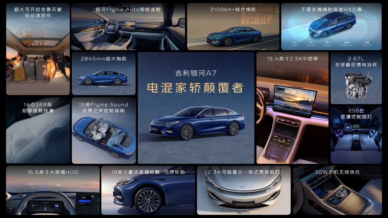 限时价8.18万起！吉利银河A7全新上市，续航2100+km+油耗低至2L