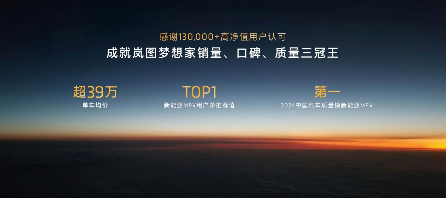 2026款岚图梦想家预售1小时订单突破10000台