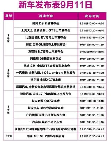 展位图首发！2025青岛秋季国际车展9月11日开幕