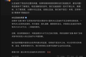 比亚迪法务部起诉“龙猪-集车”等黑公关