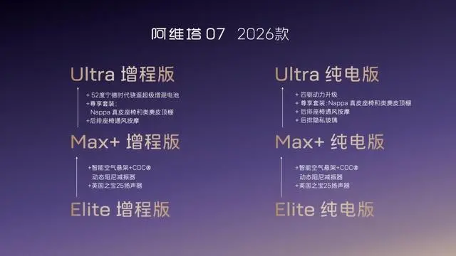 阿维塔07 2026款开启预售