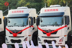 宝钢X东风X华为联手打造钢铁物流电动化示范！东风商用车50辆新能源重卡集中交付