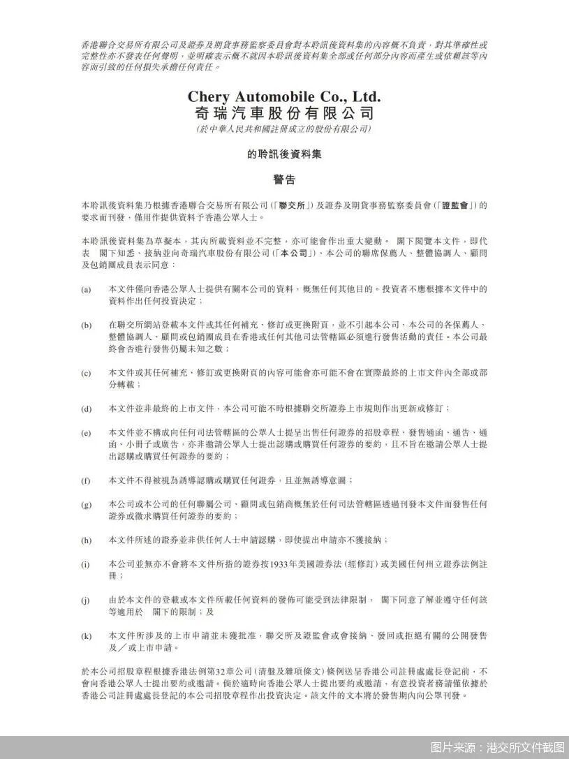 奇瑞登陆港股，车市新王诞生？