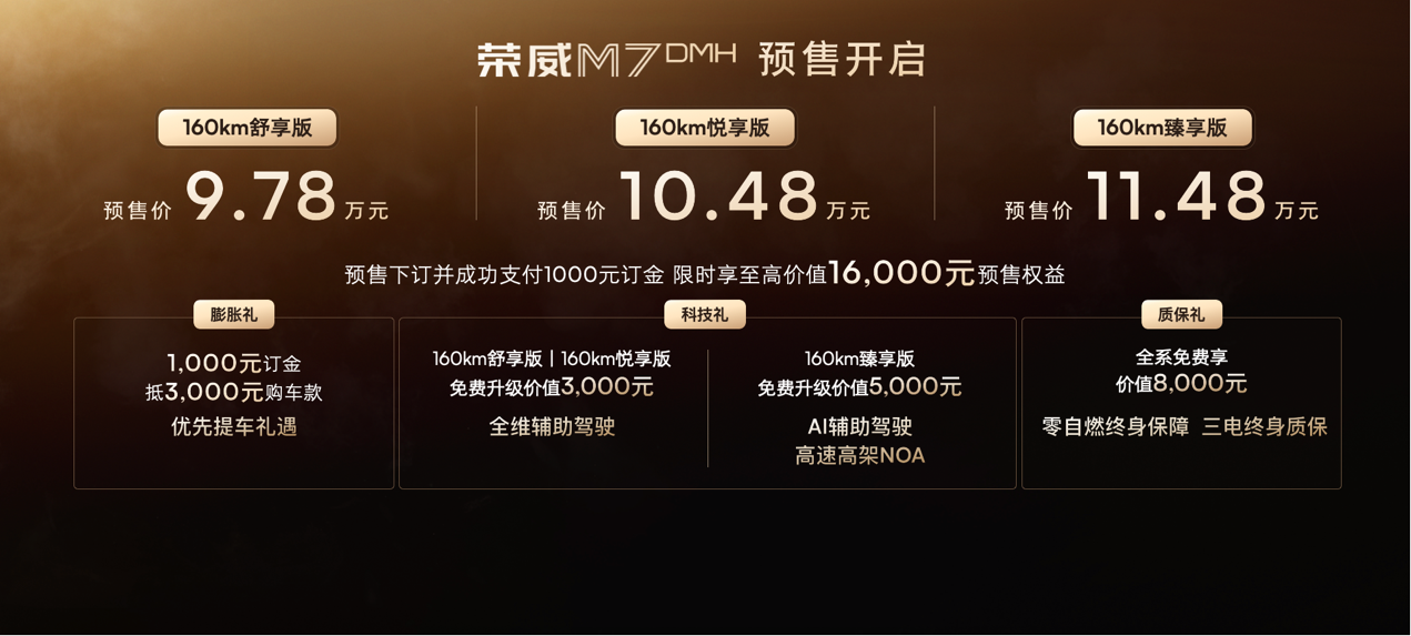 行业首次AI智控挑战成功，荣威M7 DMH将于9月17日正式上市