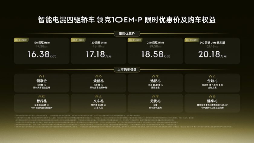 限时价16.38万起，领克10 EM-P正式上市