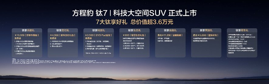 比亚迪“大五座天花板”方程豹钛7火爆上市，售价17.98万元起